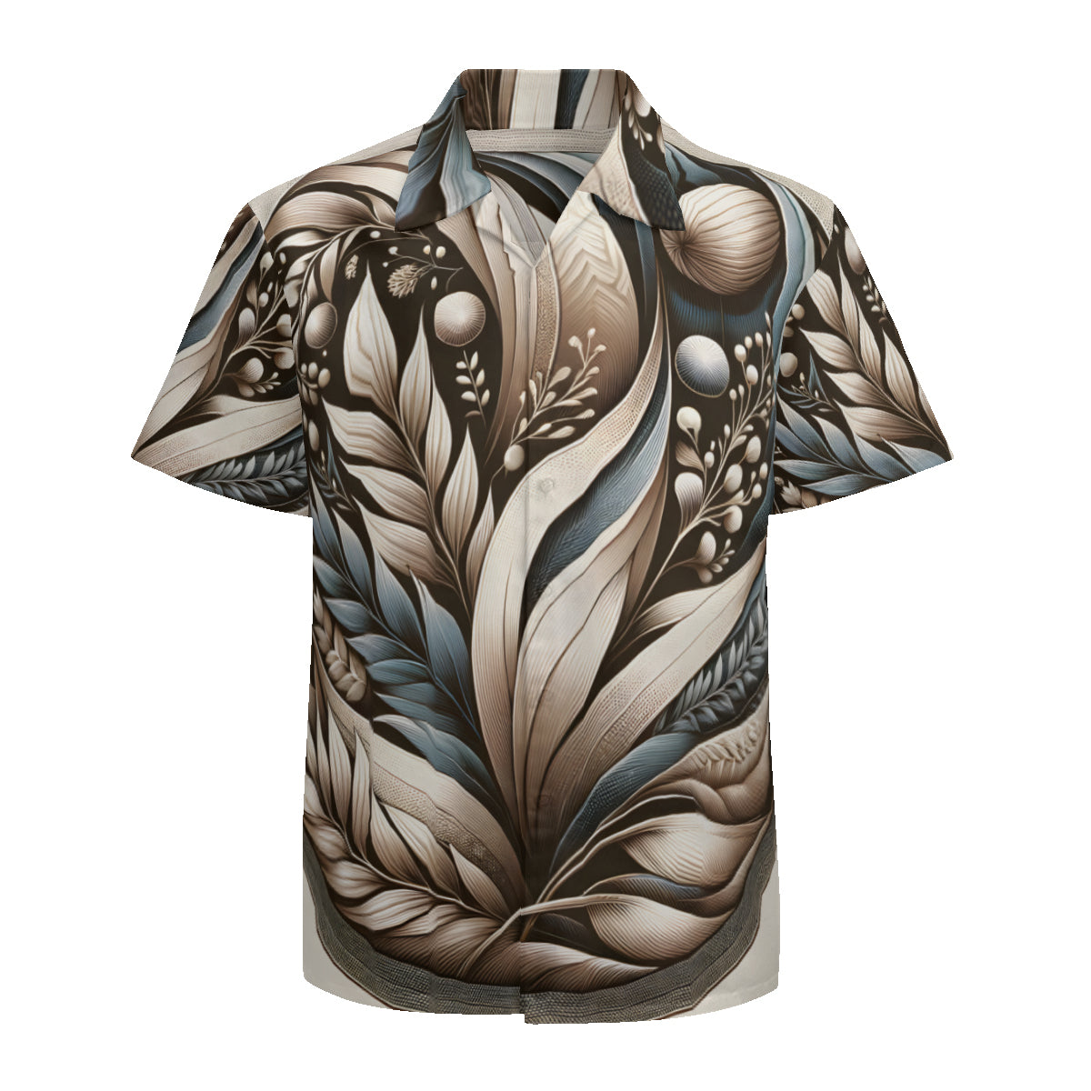 Abstract Short Sleeves Men's Shirt