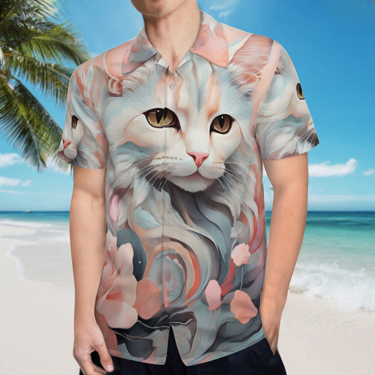 Cat Lovers Short Sleeves Men's Shirt