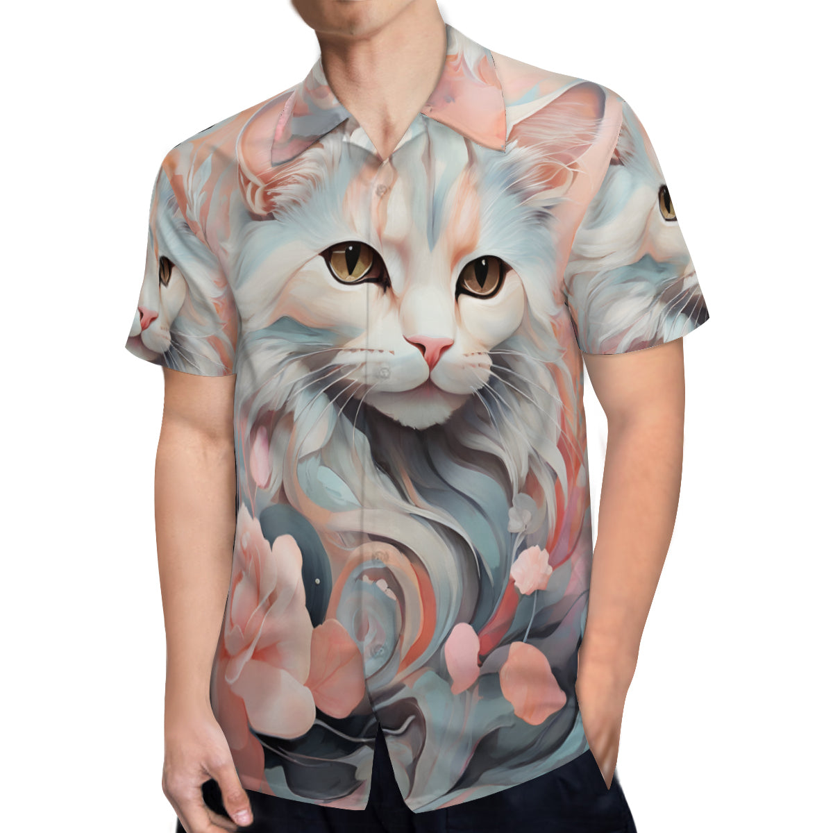 Cat Lovers Short Sleeves Men's Shirt