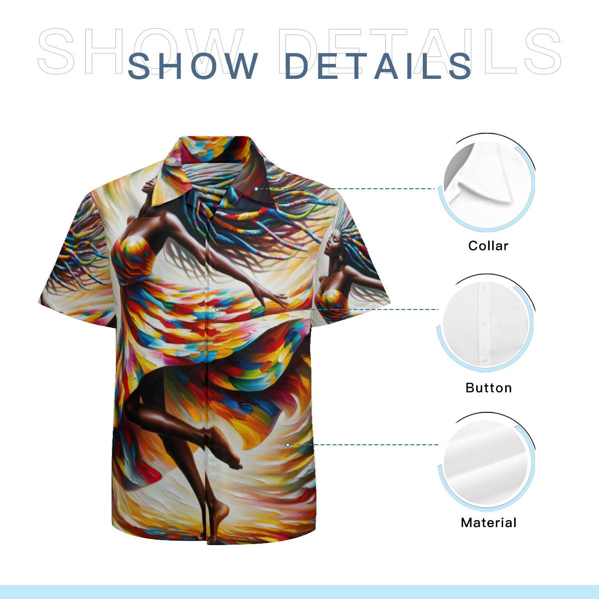 Abstract Afrocentric Short Sleeves Men's Shirt