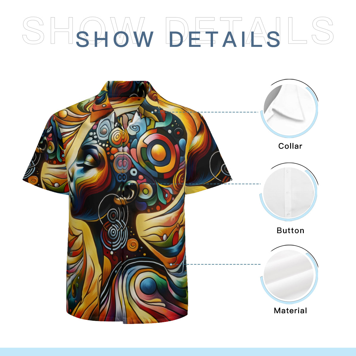 Afro Art Gold Black Short Sleeves Men's Shirt