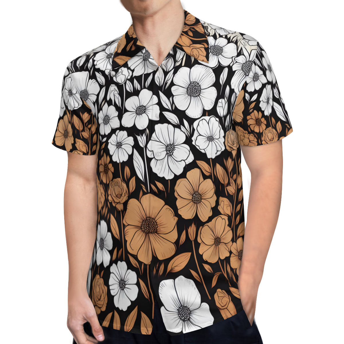 Floral Short Sleeves Men's Shirt