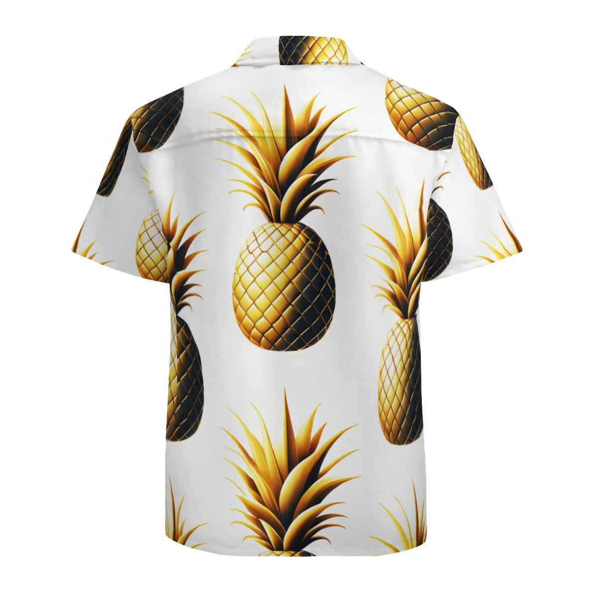 Abstract Golden Pineapple  Short Sleeves Men's Shirt
