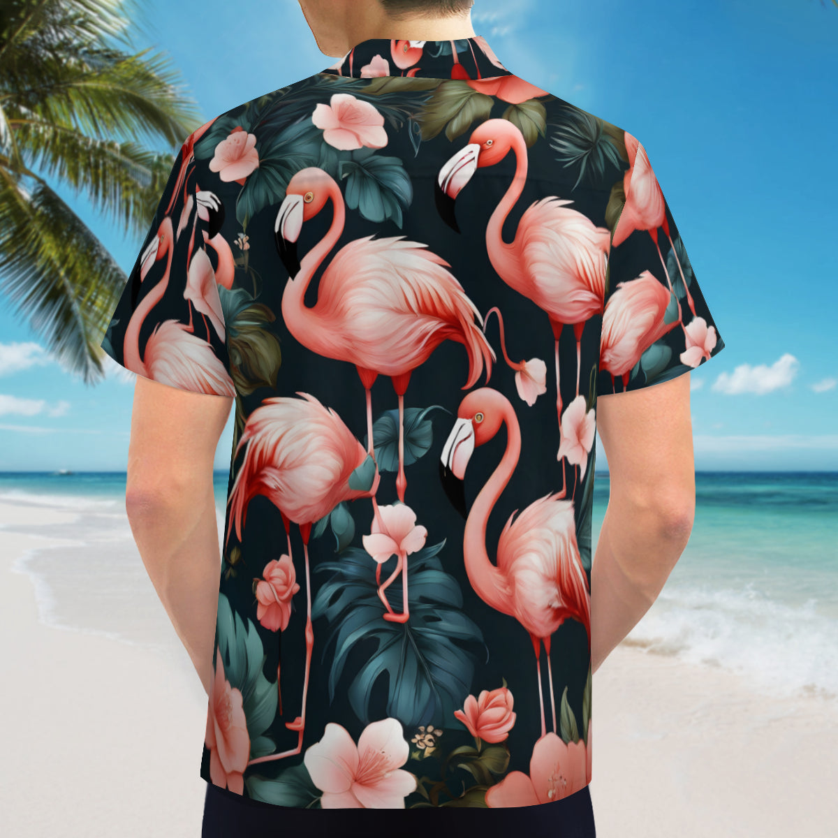 Flamingo Short Sleeves Men's Shirt