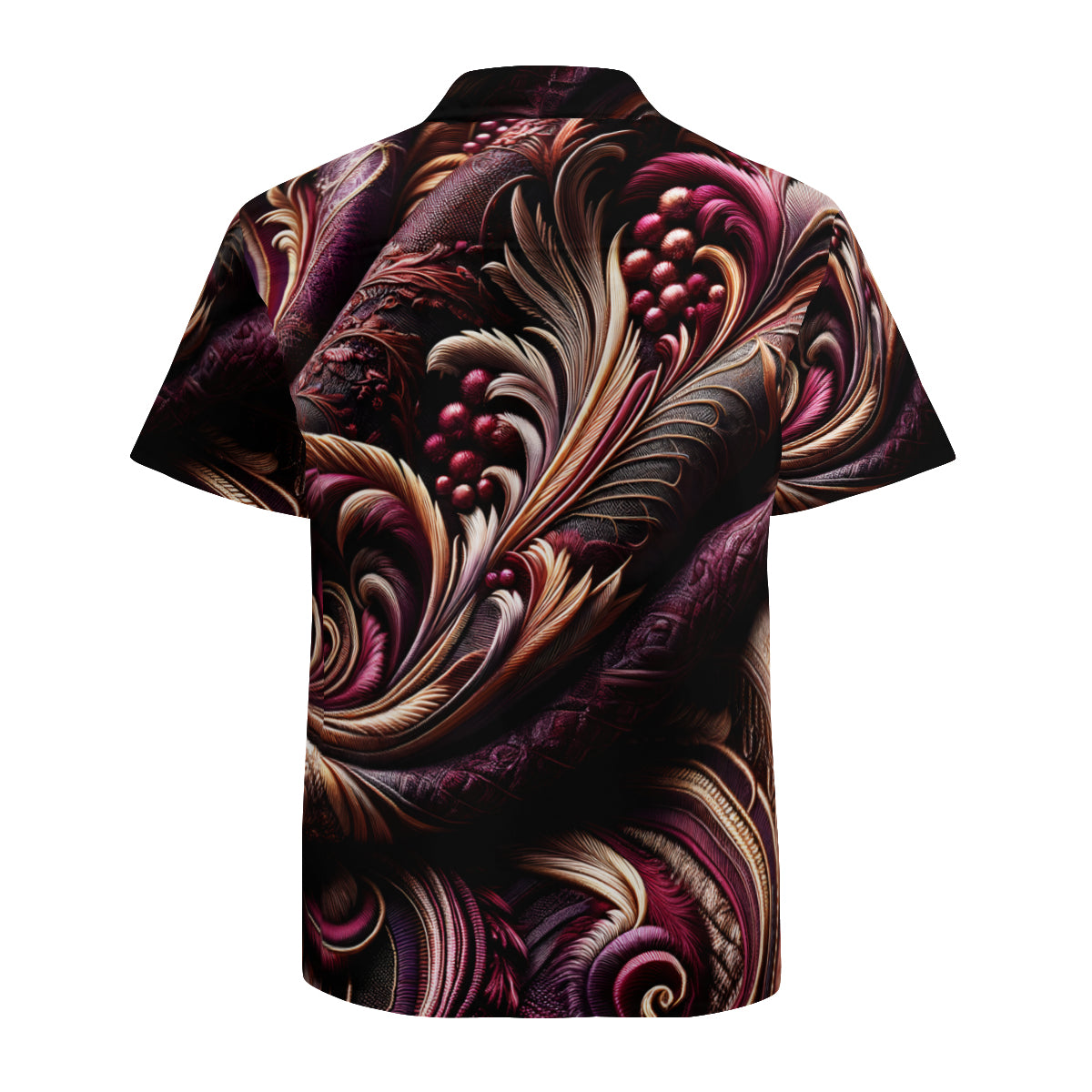 Rich Plum Design Short Sleeves Men's Shirt
