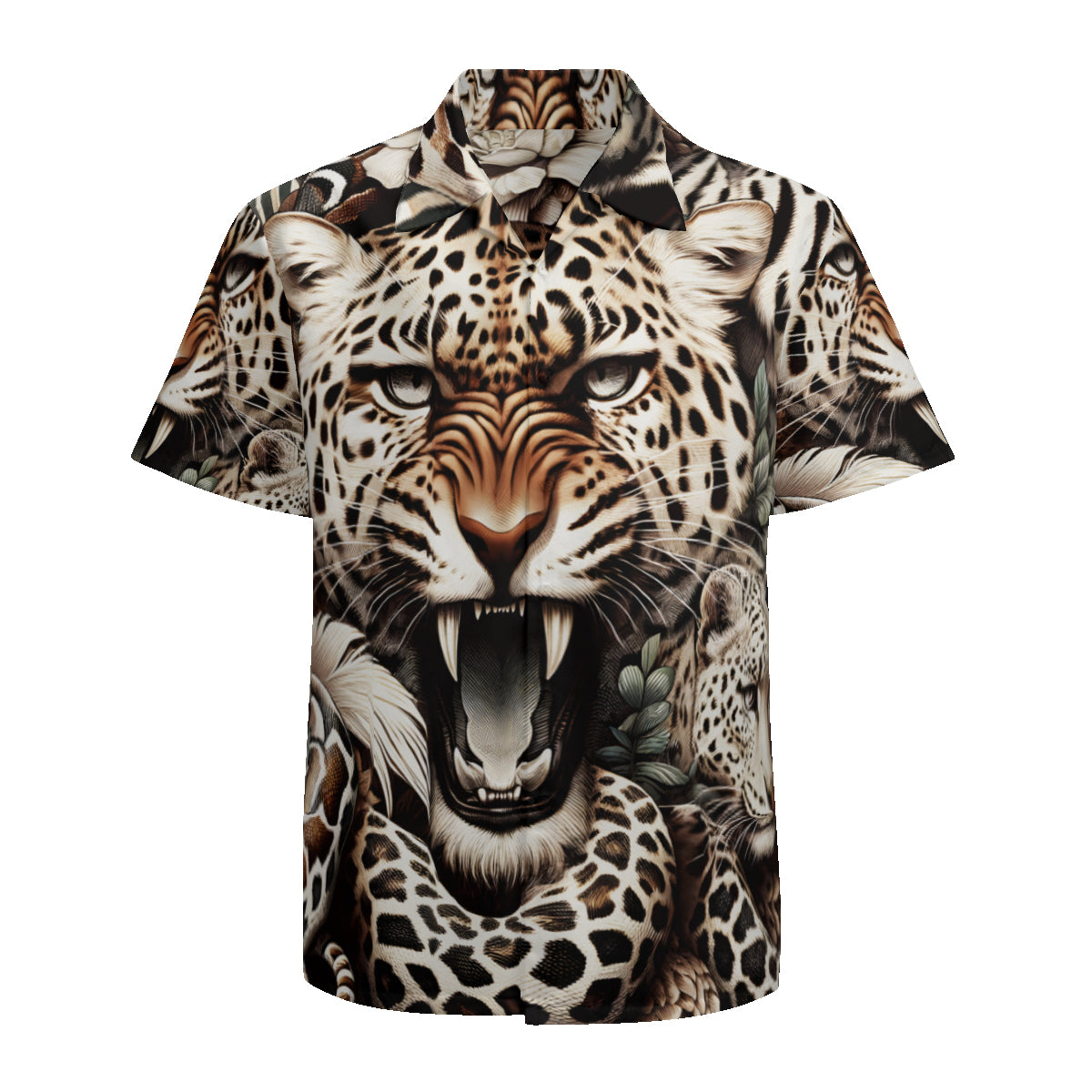 Tiger Animal Lovers Short Sleeves Men's Shirt