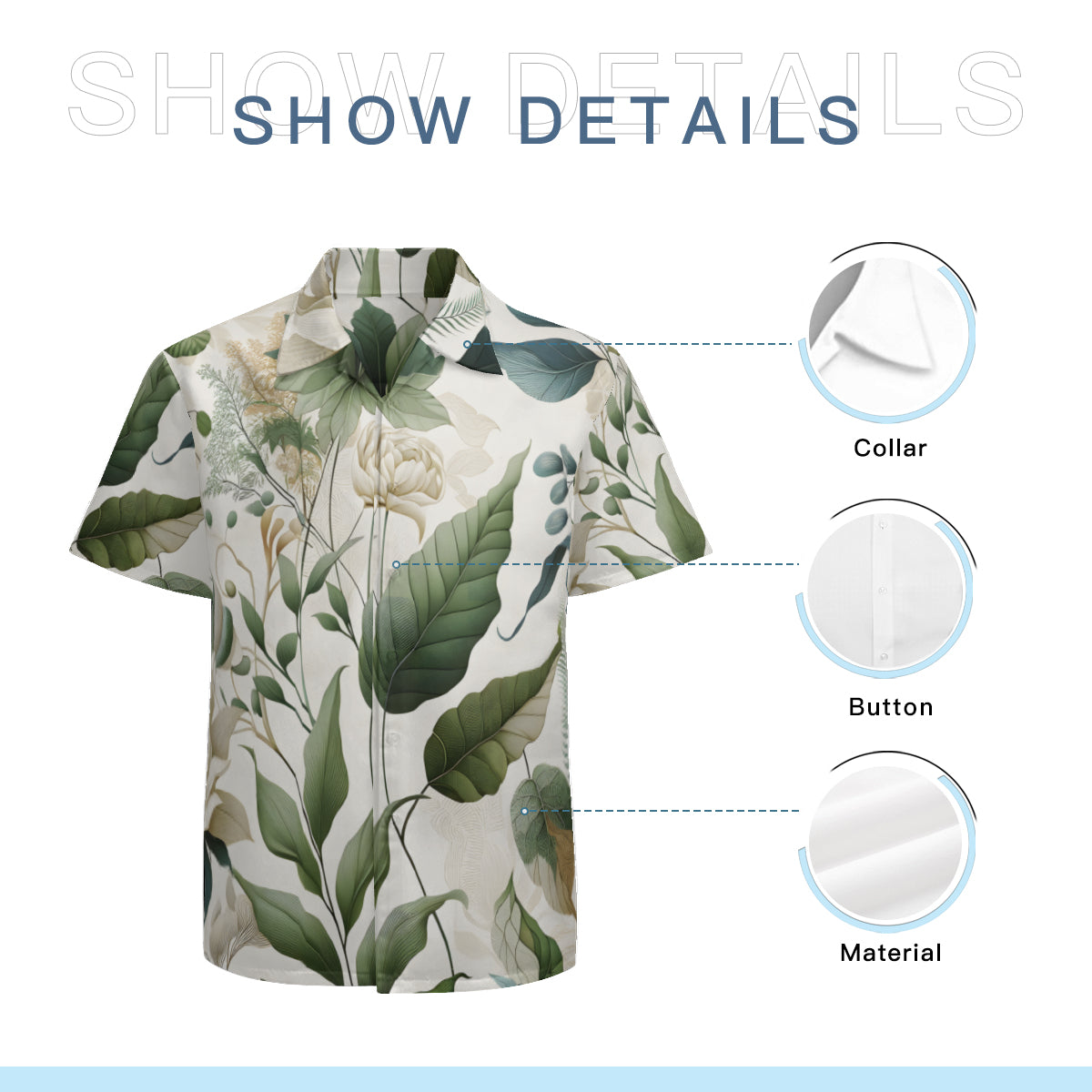 Floral Short Sleeves Men's Shirt