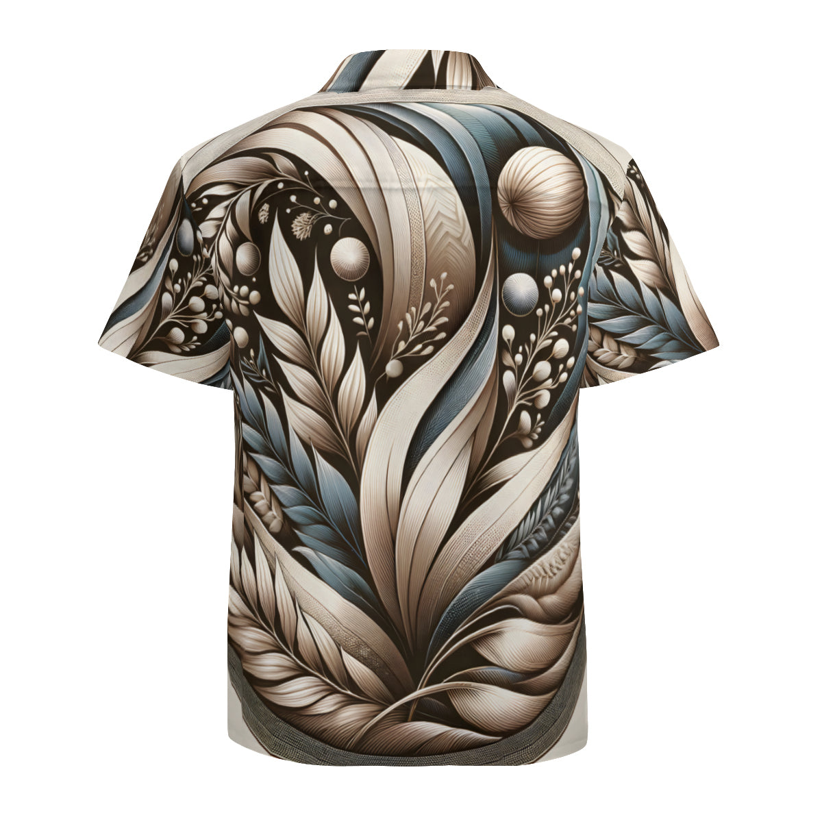 Abstract Short Sleeves Men's Shirt