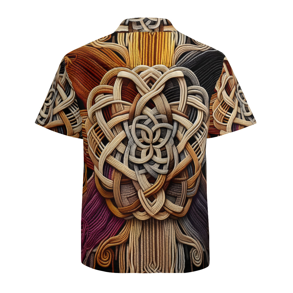 Interwoven Thread Design Short Sleeves Men's Shirt