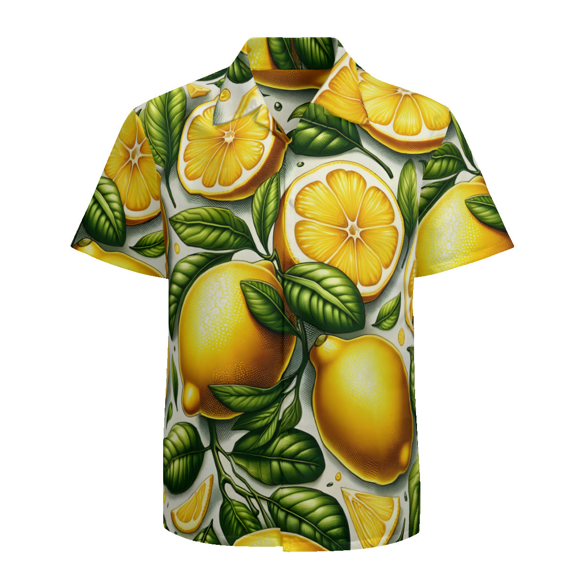 Abstract Lemon Short Sleeves Men's Shirt