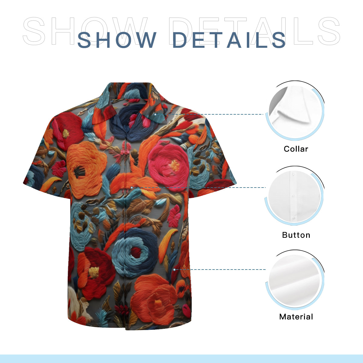 Abstract Pattern Short Sleeves Men's Shirt