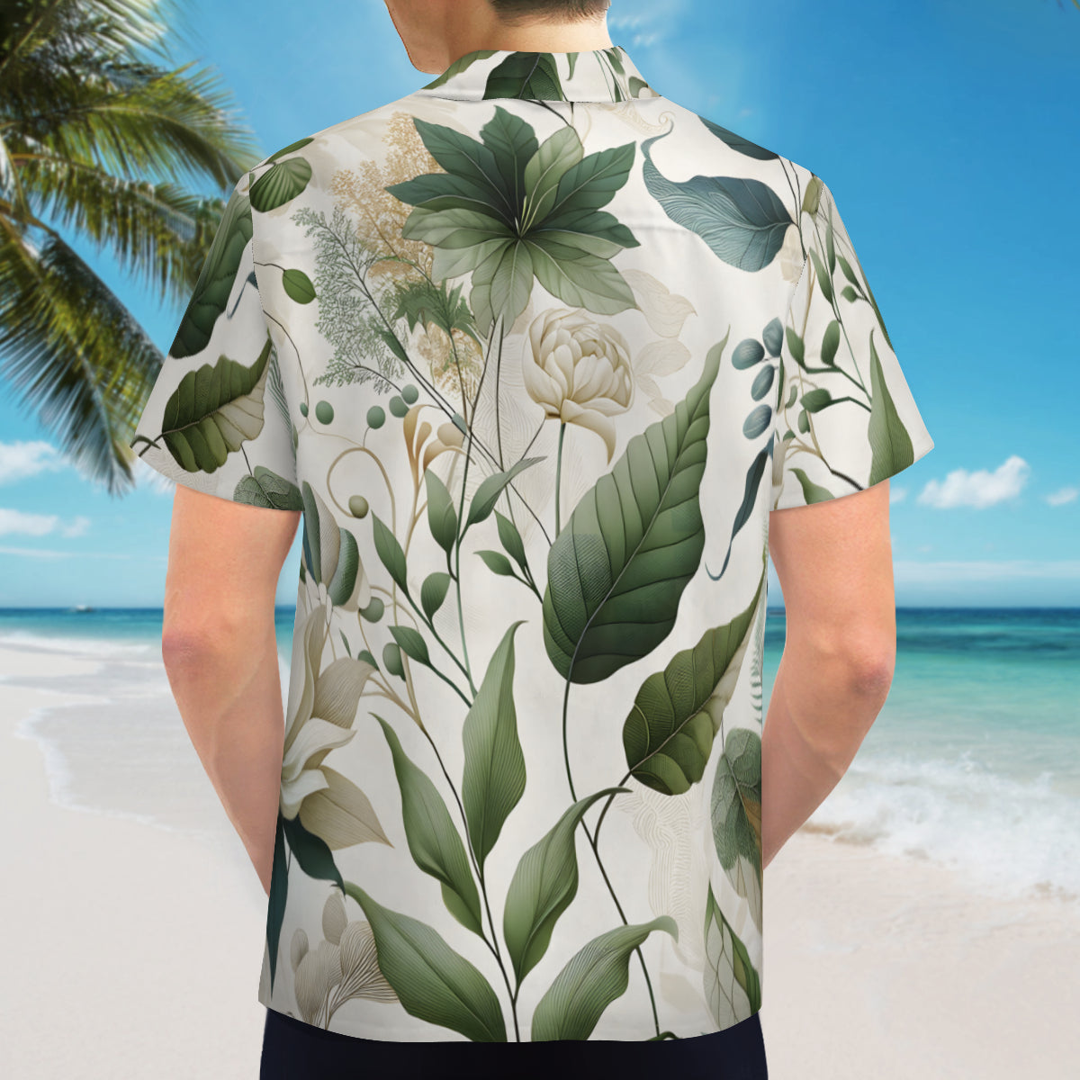 Floral Short Sleeves Men's Shirt