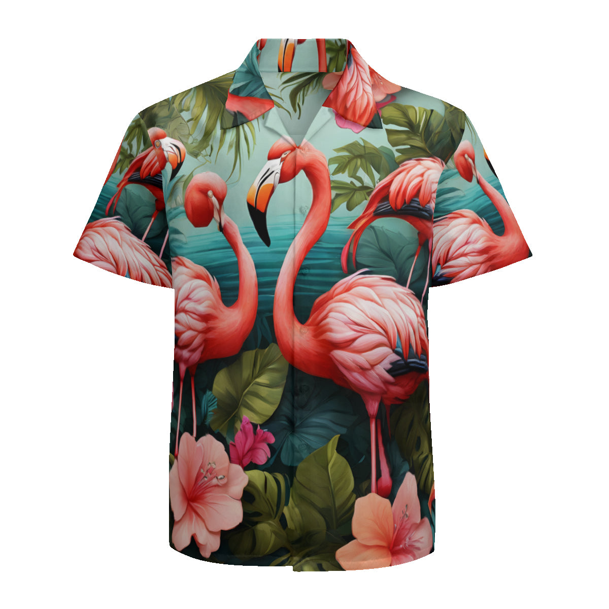 Flamingo Short Sleeves Men's Shirt