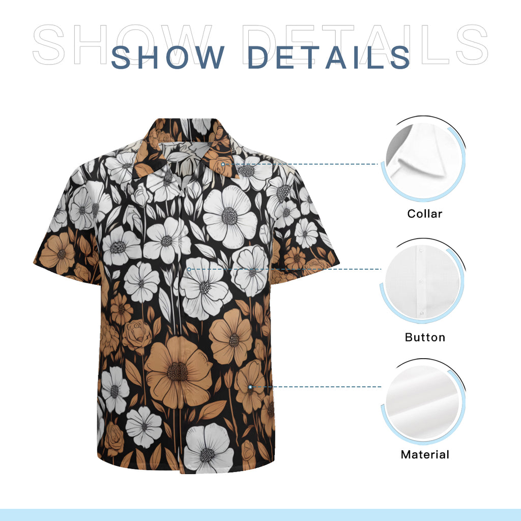 Floral Short Sleeves Men's Shirt