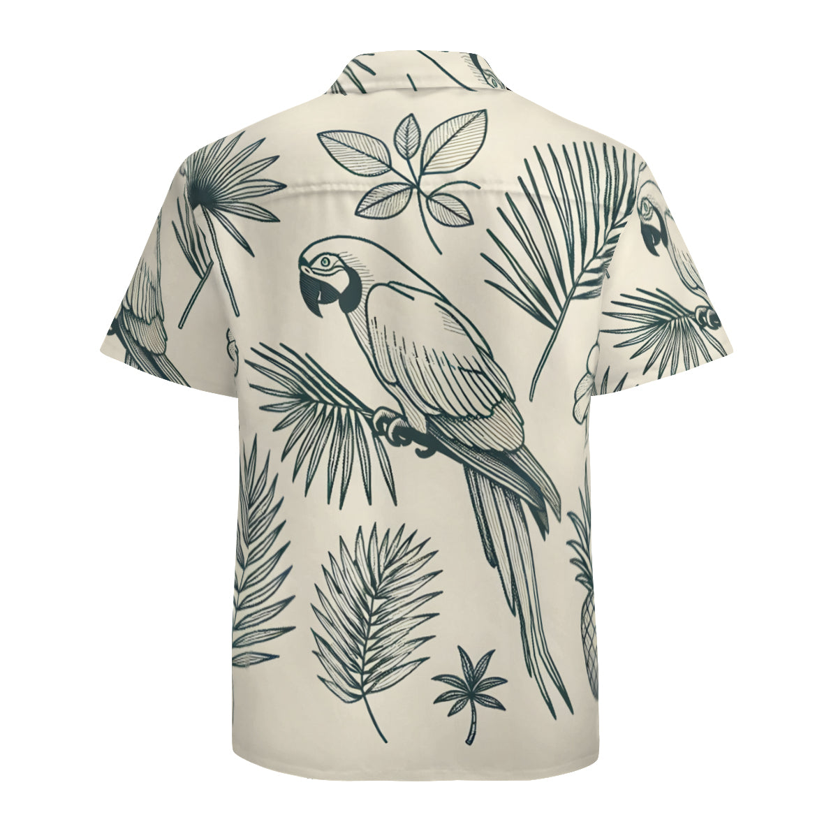 Abstract Parrot Tropical Short Sleeves Men's Shirt