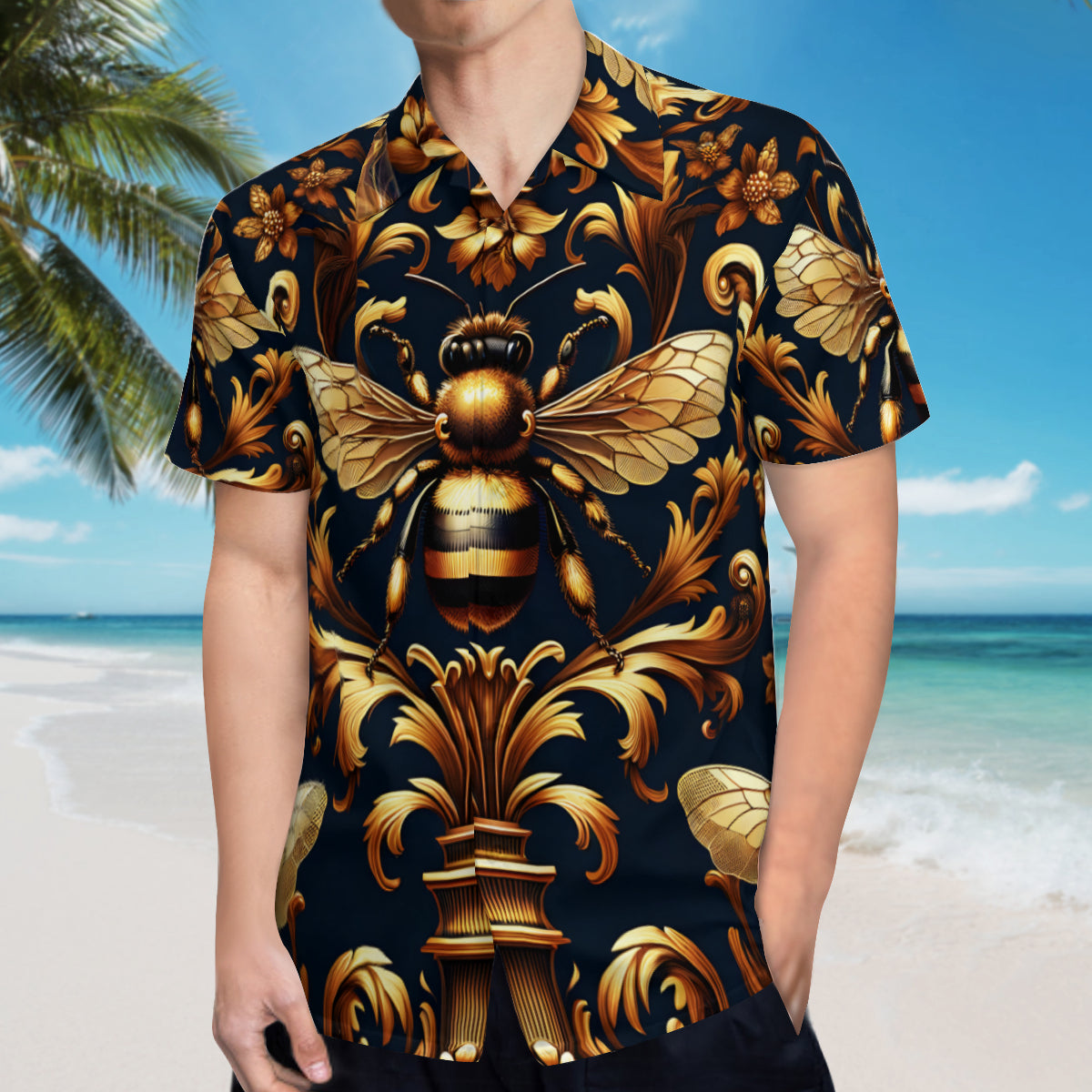Bee Lovers Short Sleeves Men's Shirt