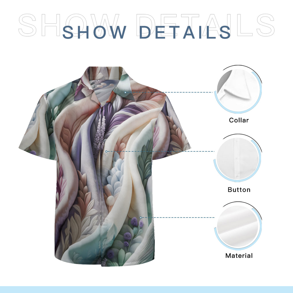 Pastels Design Short Sleeves Men's Shirt