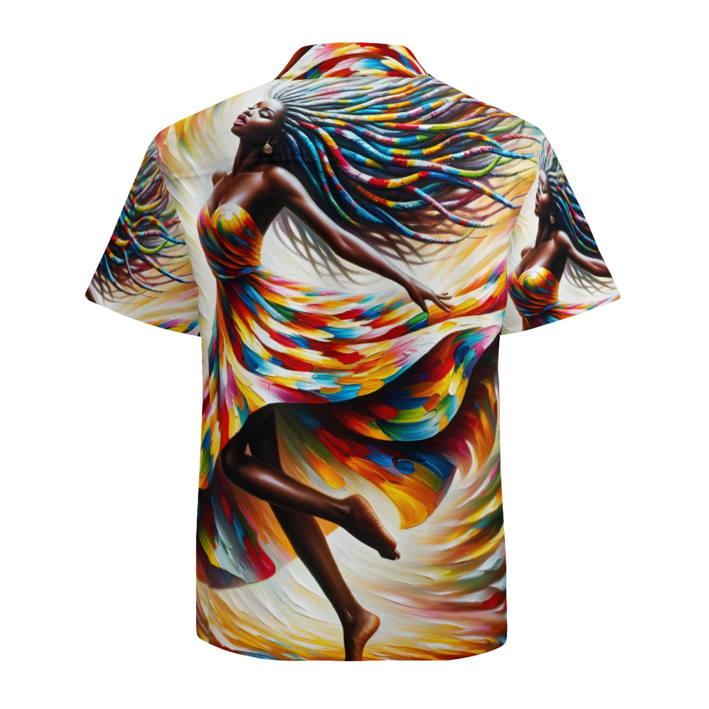 Abstract Afrocentric Short Sleeves Men's Shirt