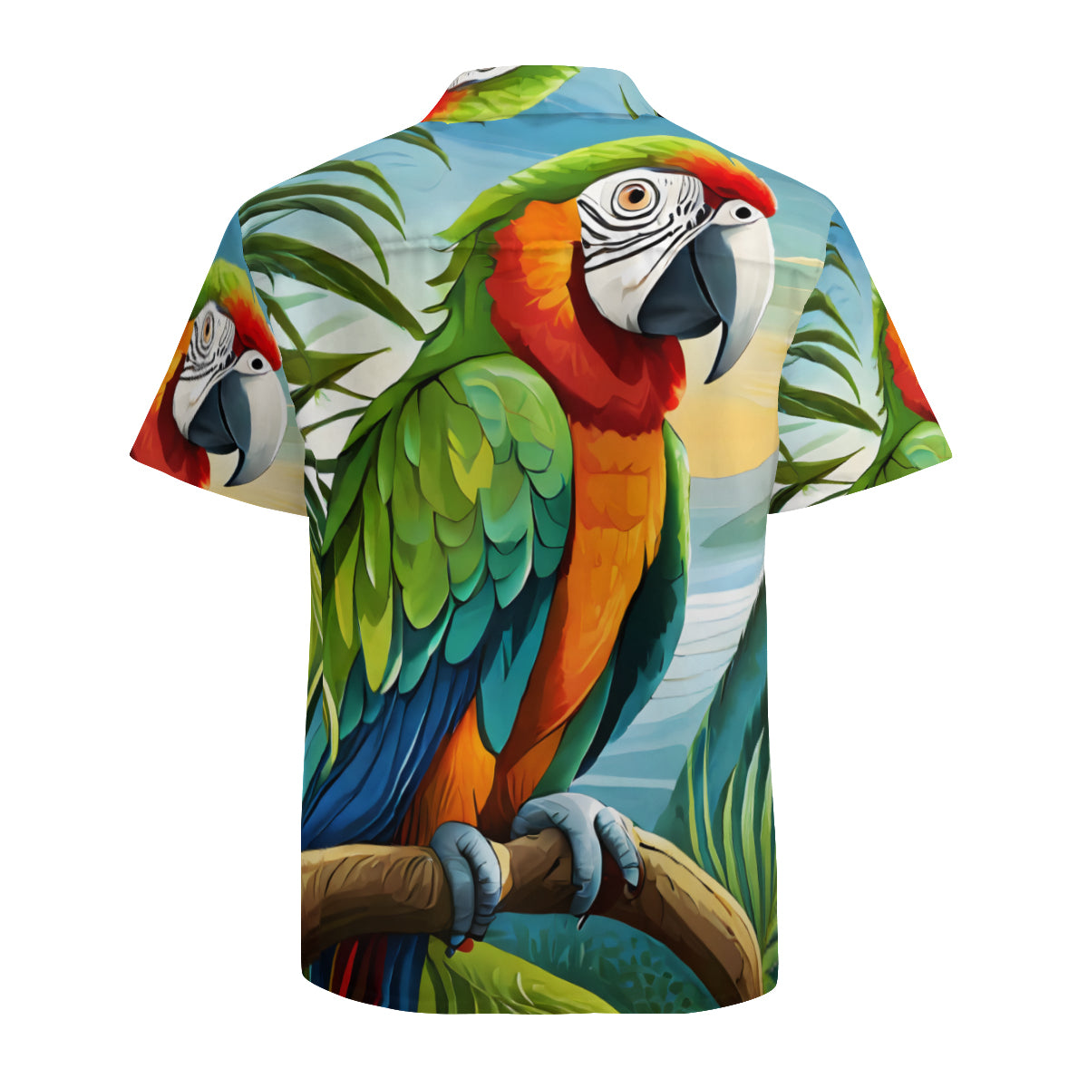 Parrot Lovers Tropical Short Sleeves Men's Shirt
