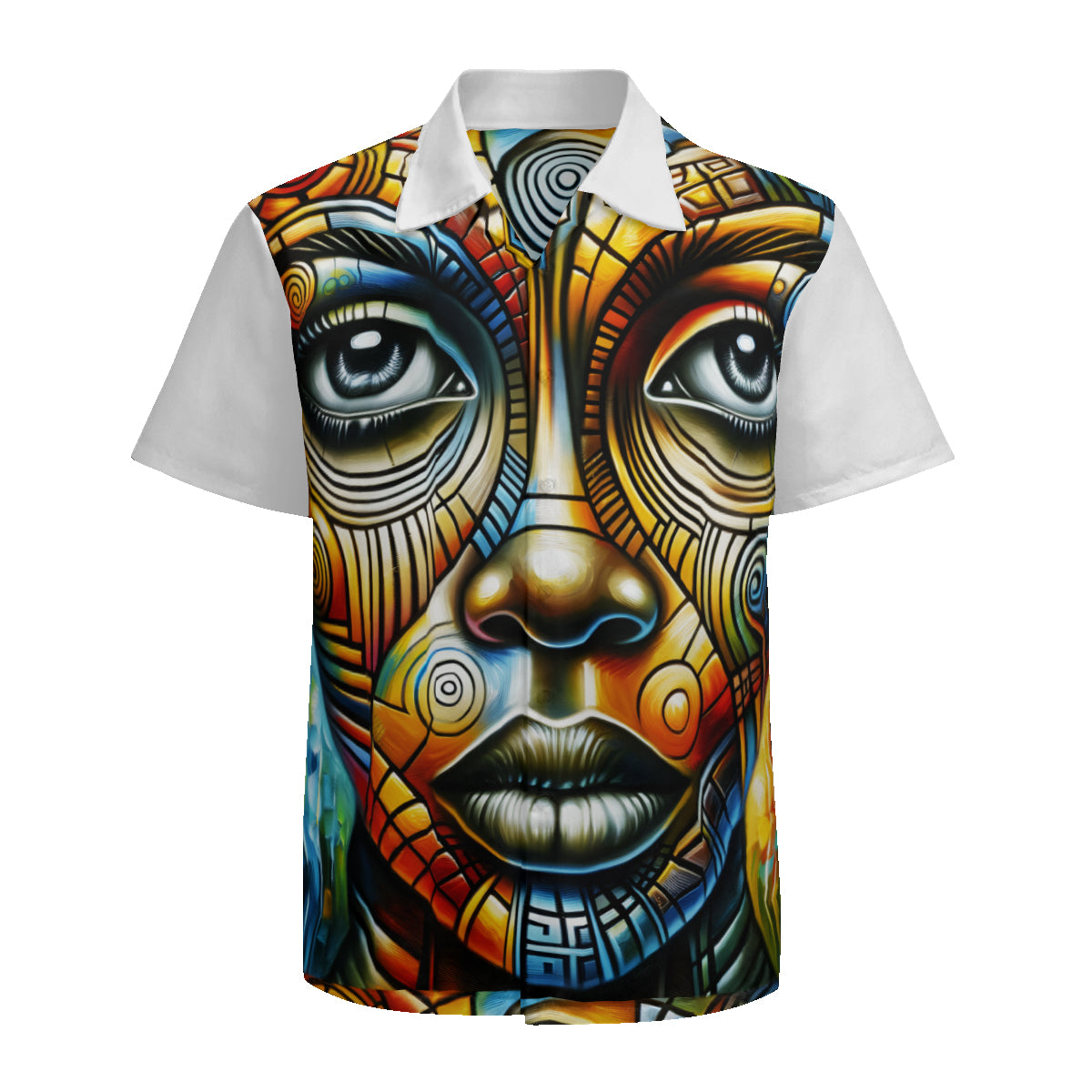 Abstract Afrocentric Short Sleeves Men's Shirt