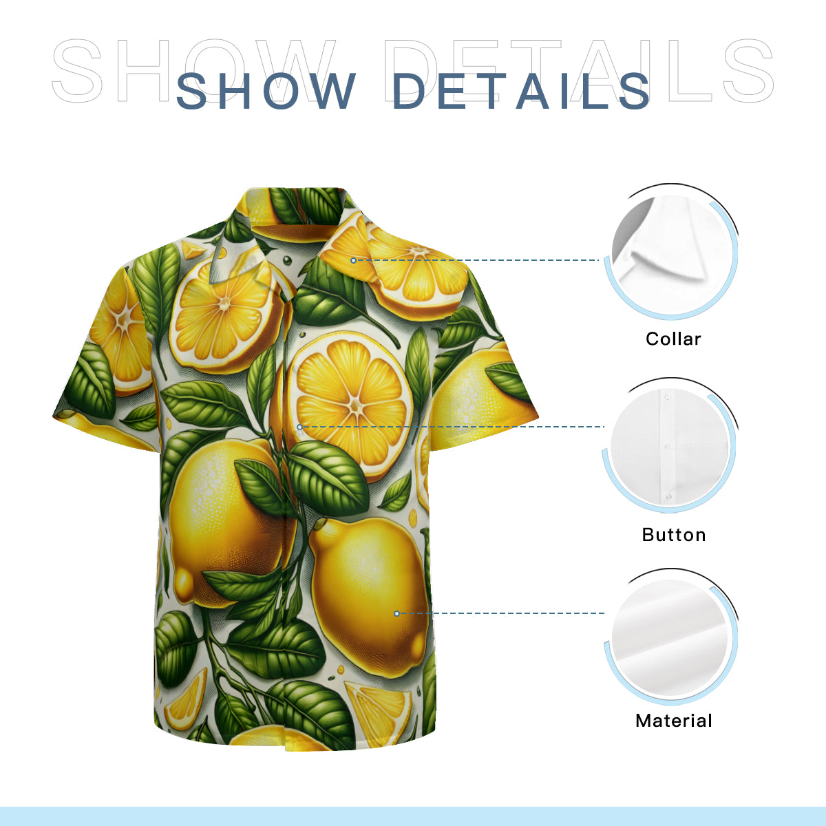 Abstract Lemon Short Sleeves Men's Shirt