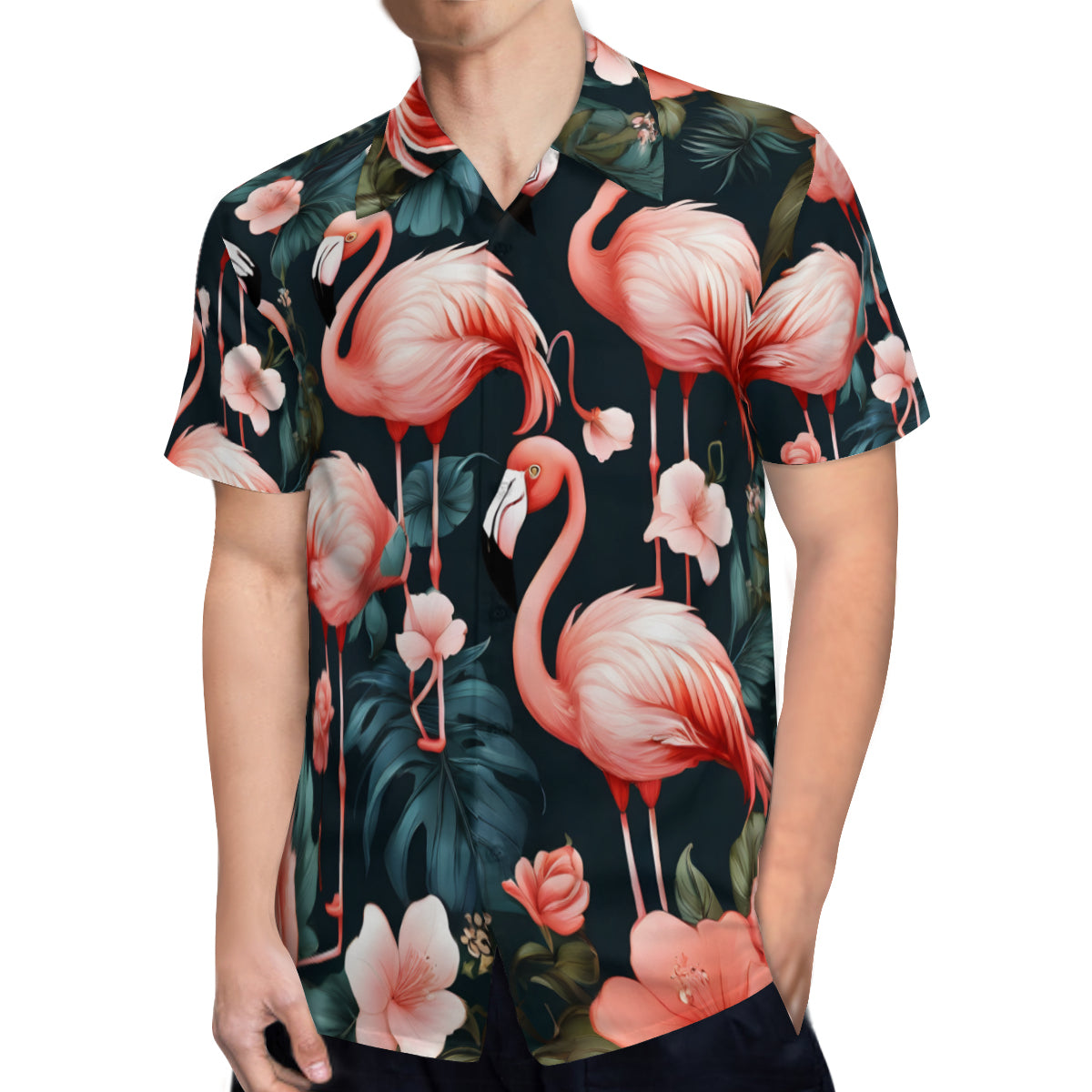 Flamingo Short Sleeves Men's Shirt