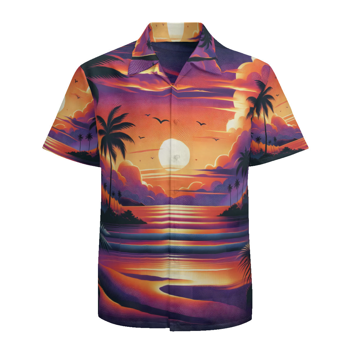 Sunset Hawaii Short Sleeves Men's Shirt