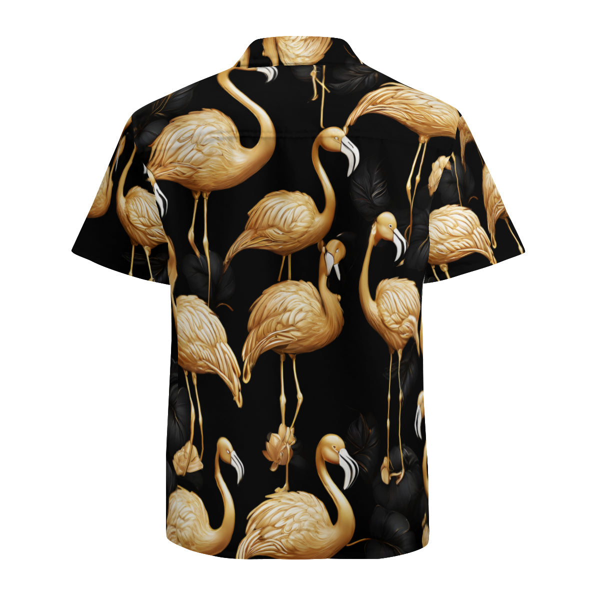 Golden Flamingo Short Sleeves Men's Shirt