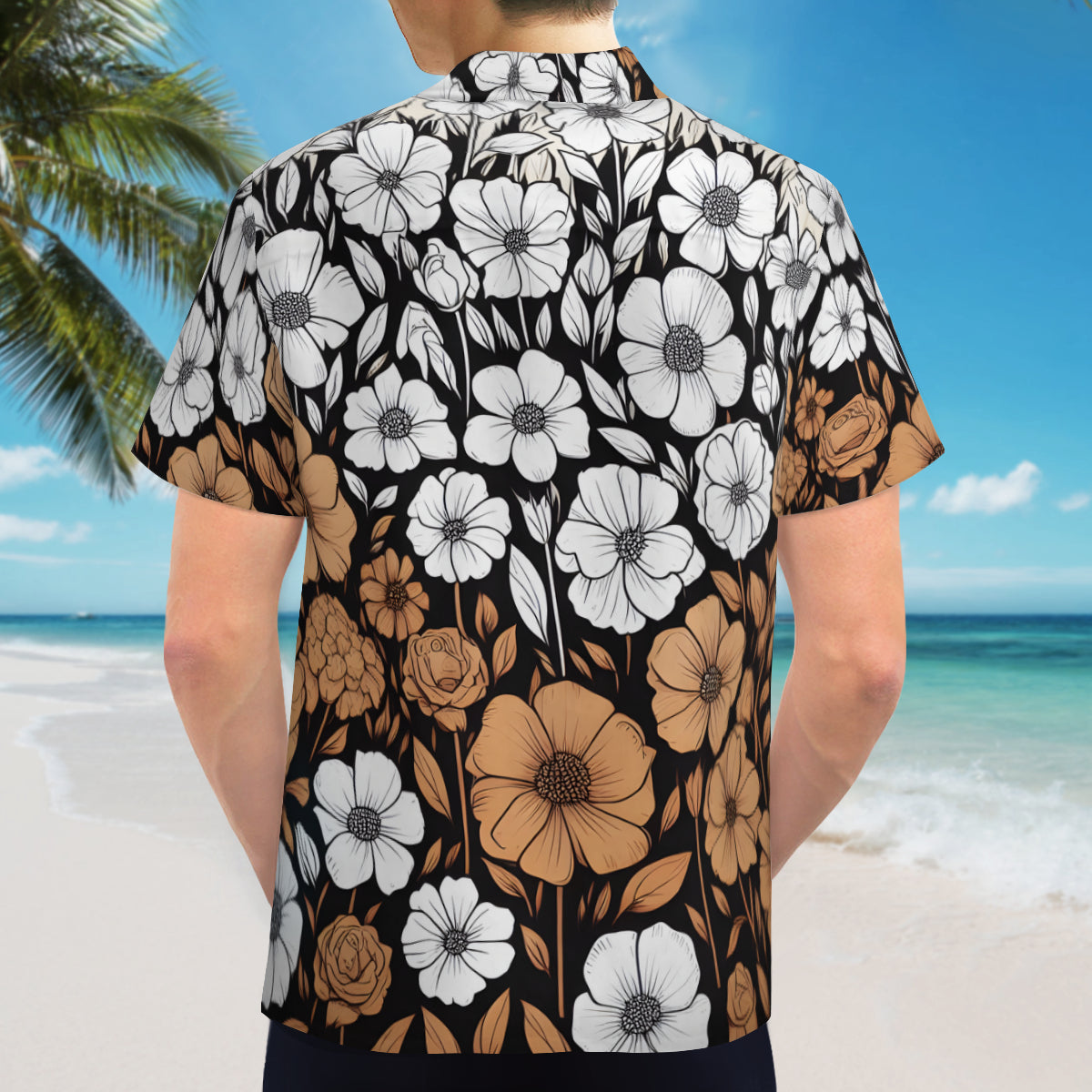Floral Short Sleeves Men's Shirt