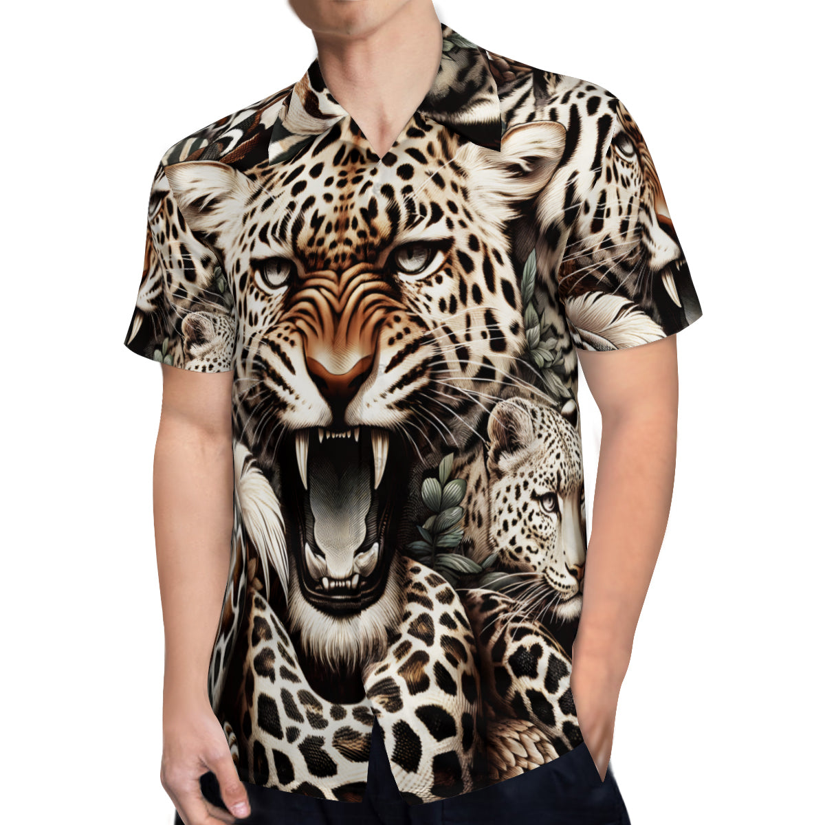 Tiger Animal Lovers Short Sleeves Men's Shirt