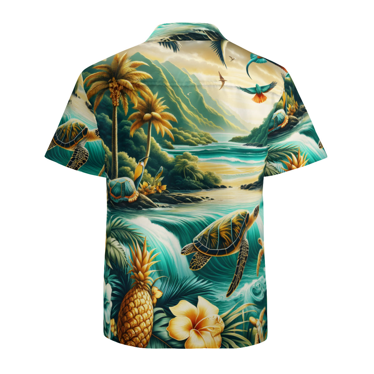 Abstract Seaworld Short Sleeves Men's Shirt