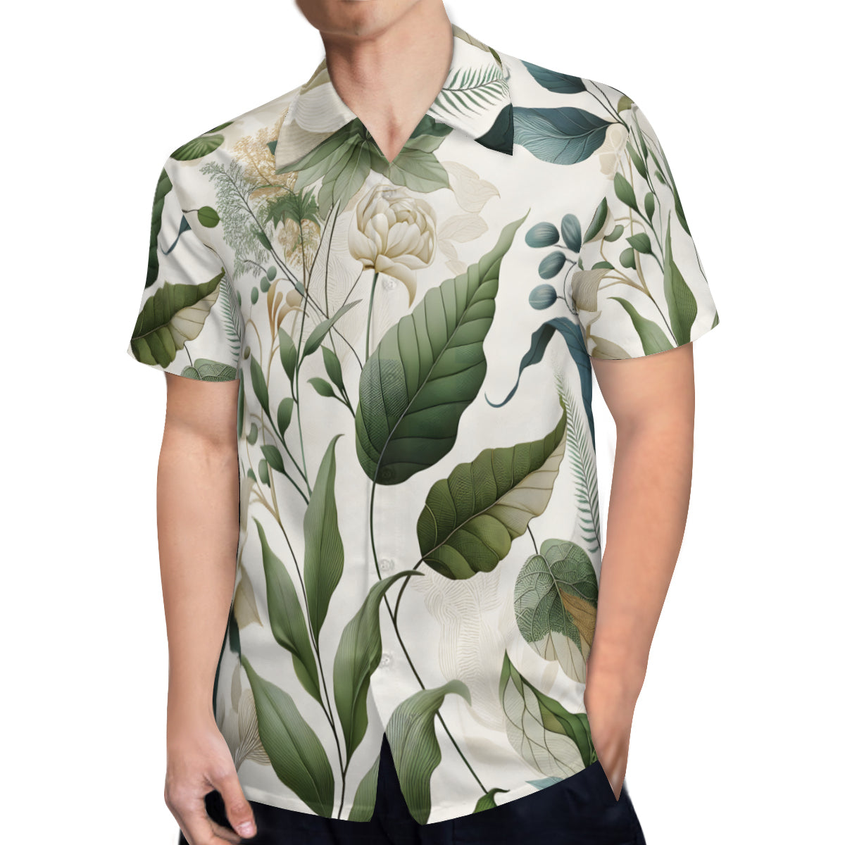 Floral Short Sleeves Men's Shirt