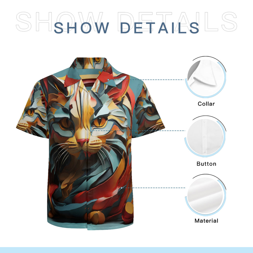 Cat Lovers Short Sleeves Men's Shirt
