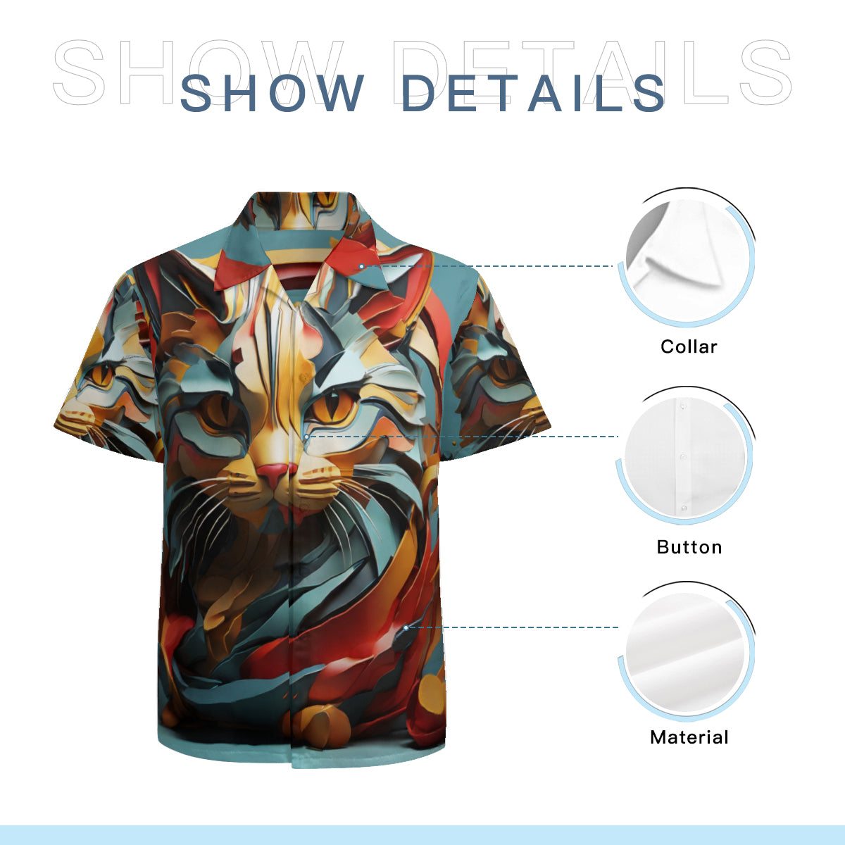 Cat Lovers Short Sleeves Men's Shirt