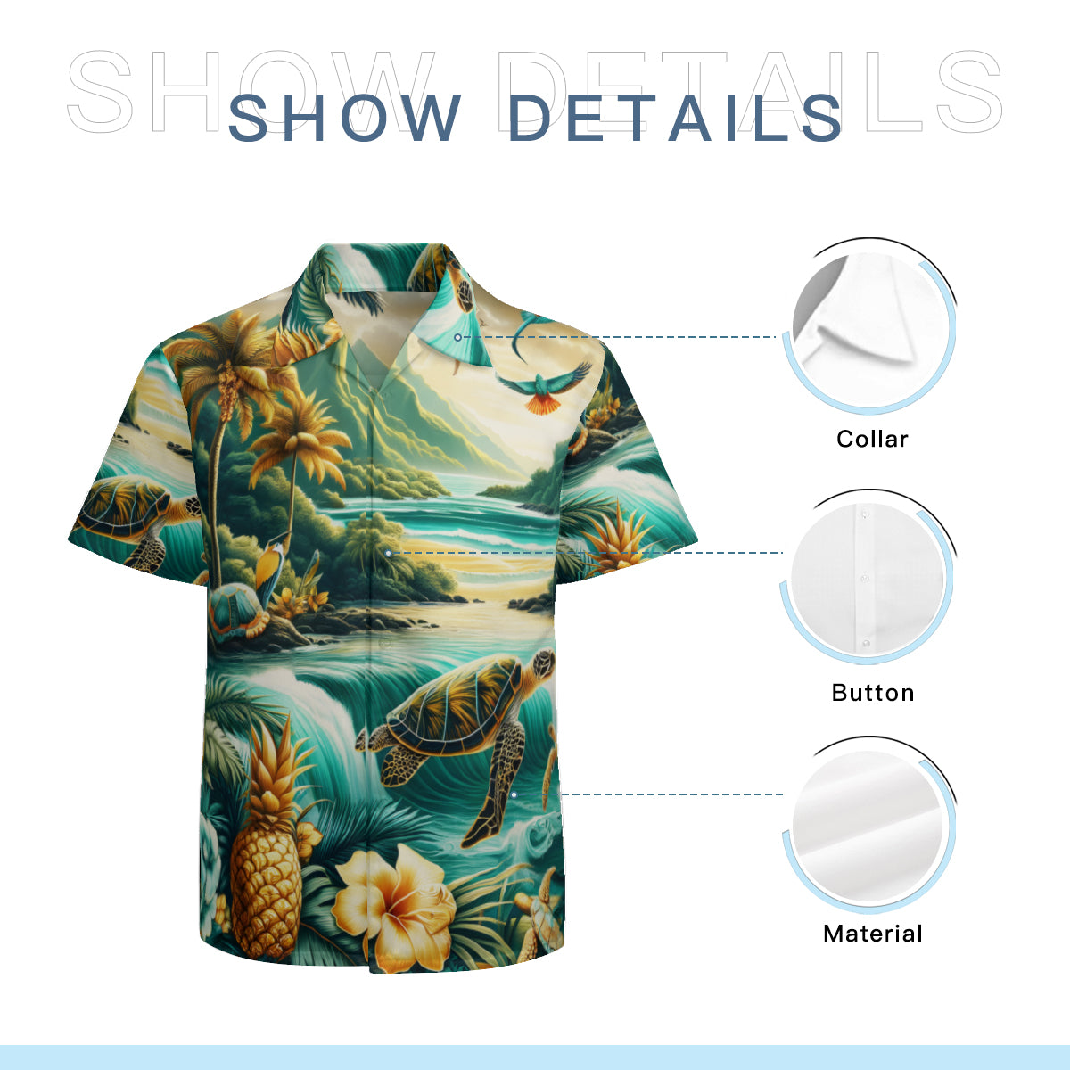 Abstract Seaworld Short Sleeves Men's Shirt