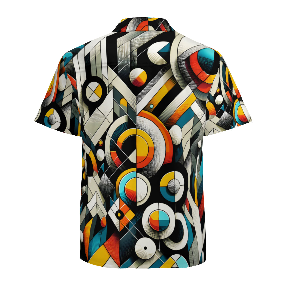 Abstract Geometric Short Sleeves Men's Shirt