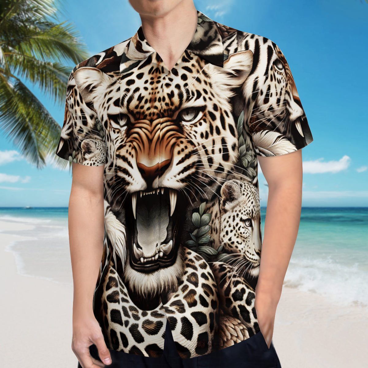 Tiger Animal Lovers Short Sleeves Men's Shirt