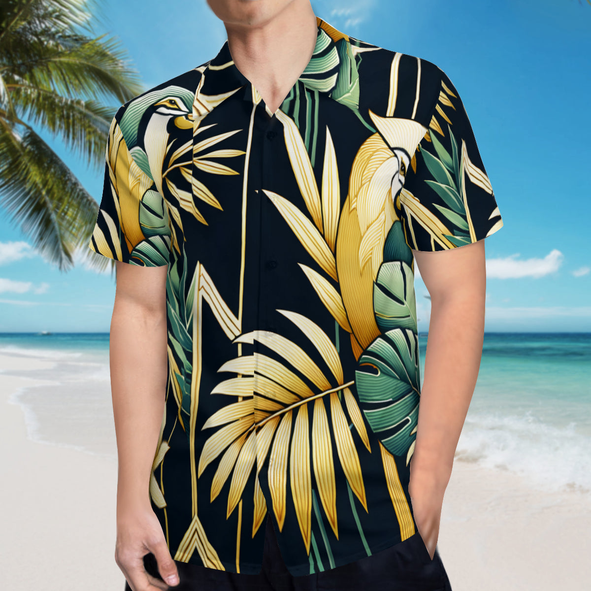 Parrot Tropical Short Sleeves Men's Shirt