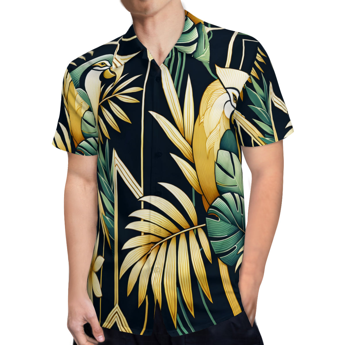 Parrot Tropical Short Sleeves Men's Shirt