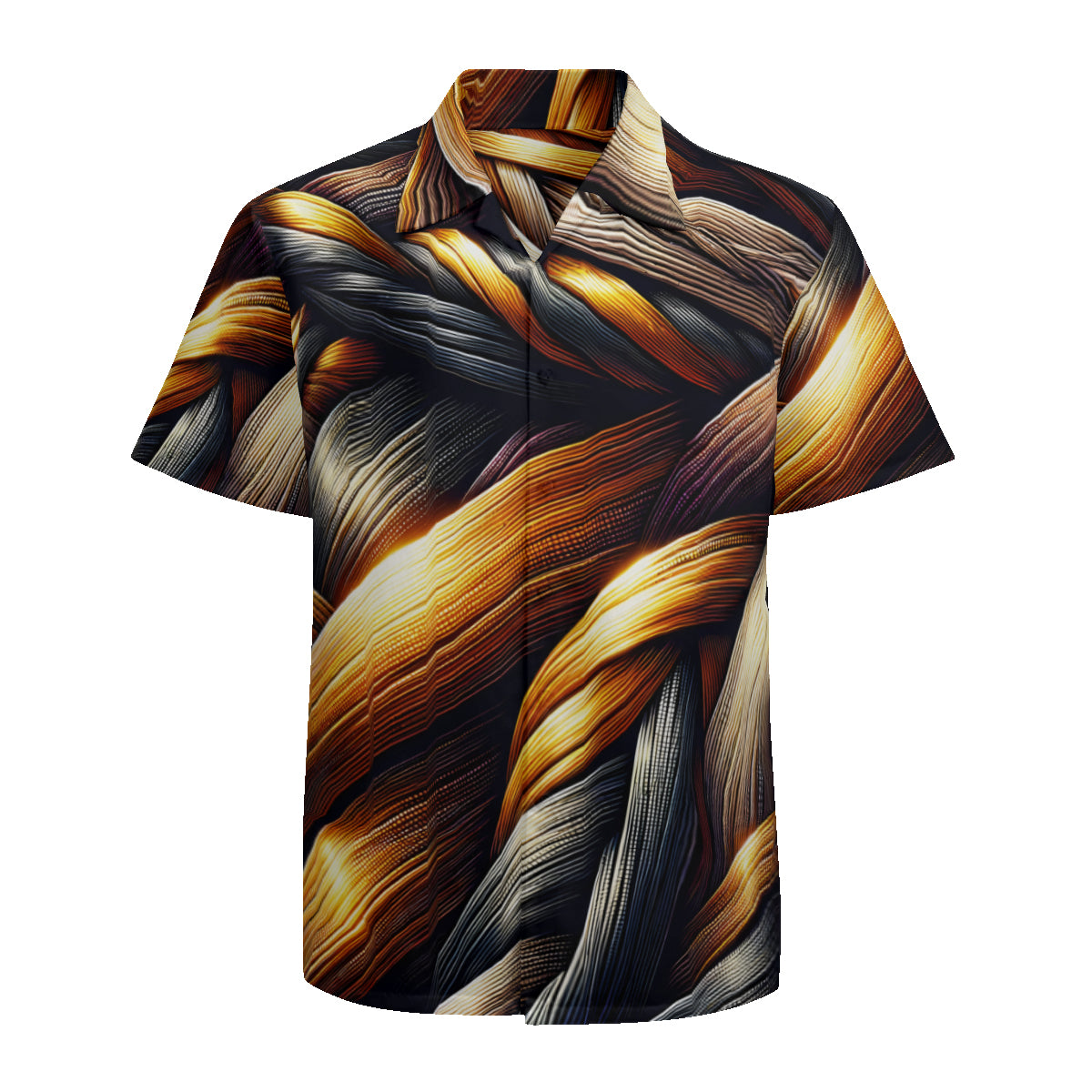Weave Design Short Sleeves Men's Shirt