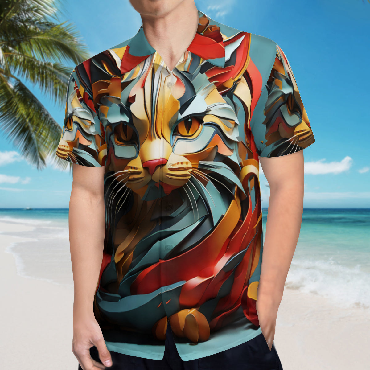 Cat Lovers Short Sleeves Men's Shirt