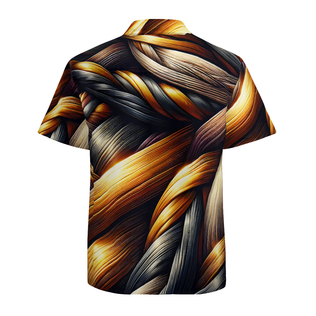 Weave Design Short Sleeves Men's Shirt