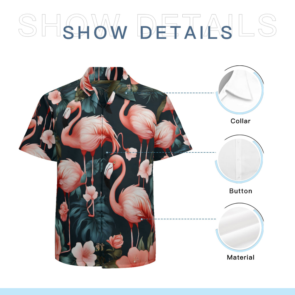 Flamingo Short Sleeves Men's Shirt