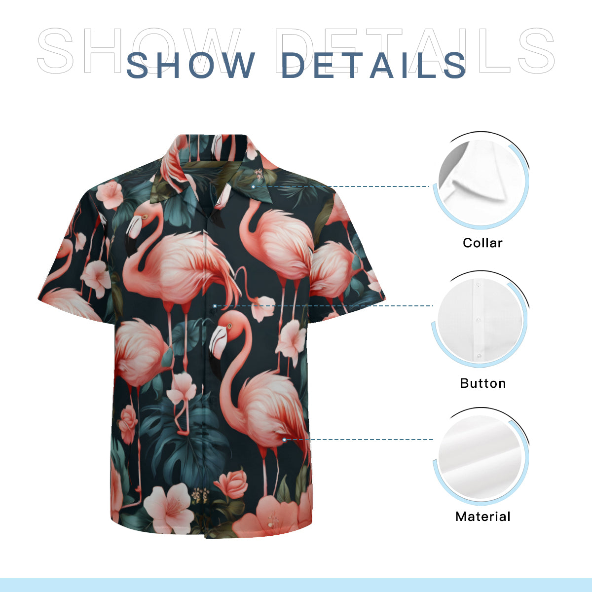 Flamingo Short Sleeves Men's Shirt